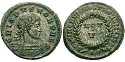 1 Follis /  AE3 Roman Empire (27BC-395) Bronze Crispus (305 - 326)