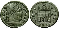 1 Follis /  AE3 Roman Empire (27BC-395) Bronze Constantine I (272 - 337)