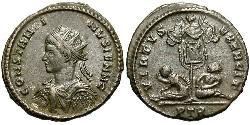1 Follis /  AE3 Roman Empire (27BC-395) Bronze Constantius II (317 - 361)