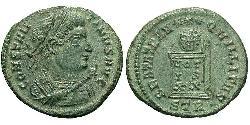 1 Follis /  AE3 Roman Empire (27BC-395) Bronze Constantine I (272 - 337)