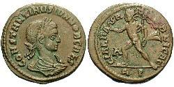 1 Follis /  AE3 Roman Empire (27BC-395) Bronze Constantius II (317 - 361)