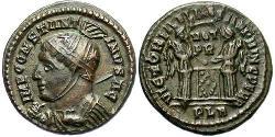 1 Follis /  AE3 Roman Empire (27BC-395) Bronze Constantine I (272 - 337)