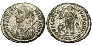 1 Follis /  AE3 Roman Empire (27BC-395) Bronze Constantine I (272 - 337)