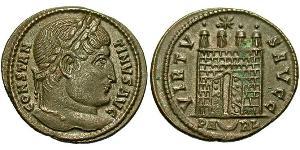 1 Follis /  AE3 Roman Empire (27BC-395) Bronze Constantine I (272 - 337)