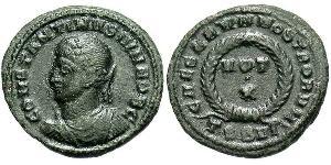 1 Follis /  AE3 Roman Empire (27BC-395) Bronze Constantius II (317 - 361)