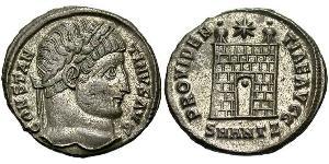 1 Follis /  AE3 Roman Empire (27BC-395) Bronze Constantine I (272 - 337)