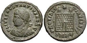 1 Follis /  AE3 Roman Empire (27BC-395) Bronze Constantius II (317 - 361)