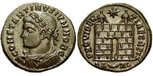 1 Follis /  AE3 Roman Empire (27BC-395) Bronze Constantius II (317 - 361)