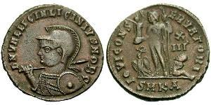 1 Follis /  AE3 Roman Empire (27BC-395) Bronze Licinius II (315-326)