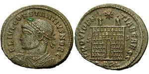 1 Follis /  AE3 Roman Empire (27BC-395) Bronze Constantius II (317 - 361)