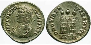 1 Follis /  AE3 Roman Empire (27BC-395) Bronze Constantine I (272 - 337)