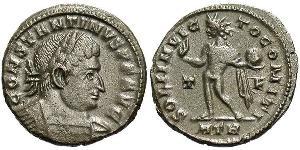 1 Follis /  AE3 Roman Empire (27BC-395) Bronze Constantine I (272 - 337)