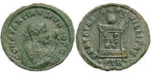 1 Follis /  AE3 Roman Empire (27BC-395) Bronze Constantius II (317 - 361)