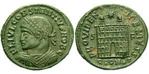 1 Follis /  AE3 Roman Empire (27BC-395) Bronze Constantius II (317 - 361)