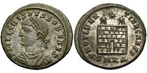 1 Follis /  AE3 Roman Empire (27BC-395) Bronze Crispus (305 - 326)