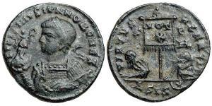 1 Follis /  AE3 Roman Empire (27BC-395) Bronze Licinius II (315-326)