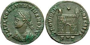 1 Follis /  AE3 Roman Empire (27BC-395) Bronze Constantius II (317 - 361)