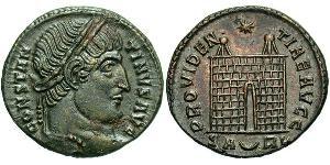 1 Follis /  AE3 Roman Empire (27BC-395) Bronze Constantine I (272 - 337)