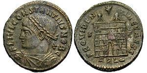 1 Follis /  AE3 Roman Empire (27BC-395) Bronze Constantius II (317 - 361)