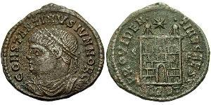 1 Follis /  AE3 Roman Empire (27BC-395) Bronze Constantius II (317 - 361)