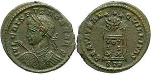 1 Follis /  AE3 Roman Empire (27BC-395) Bronze Crispus (305 - 326)