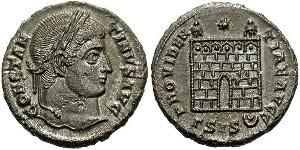1 Follis /  AE3 Roman Empire (27BC-395) Bronze Constantine I (272 - 337)