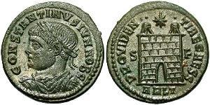 1 Follis /  AE3 Roman Empire (27BC-395) Bronze Constantius II (317 - 361)