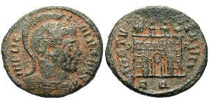 1 Follis /  AE3 Roman Empire (27BC-395) Bronze Licinius I (265-324)