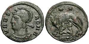 1 Follis /  AE3 Roman Empire (27BC-395) Bronze Constantine I (272 - 337)