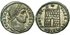 1 Follis /  AE3 Roman Empire (27BC-395) Bronze Constantine I (272 - 337)