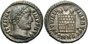 1 Follis /  AE3 Roman Empire (27BC-395) Bronze Constantine I (272 - 337)