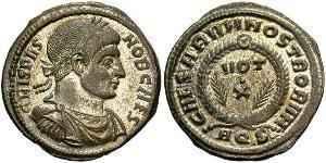 1 Follis /  AE3 Roman Empire (27BC-395) Bronze Crispus (305 - 326)