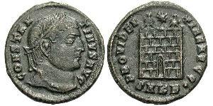 1 Follis /  AE3 Roman Empire (27BC-395) Bronze Constantine I (272 - 337)