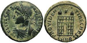 1 Follis /  AE3 Roman Empire (27BC-395) Bronze Crispus (305 - 326)