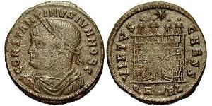 1 Follis /  AE3 Roman Empire (27BC-395) Bronze Constantius II (317 - 361)