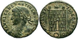 1 Follis /  AE3 Roman Empire (27BC-395) Bronze Constantius II (317 - 361)