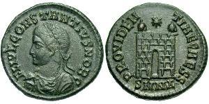 1 Follis /  AE3 Roman Empire (27BC-395) Bronze Constantius II (317 - 361)