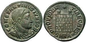 1 Follis /  AE3 Roman Empire (27BC-395) Bronze Constantius II (317 - 361)
