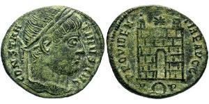 1 Follis /  AE3 Roman Empire (27BC-395) Bronze Constantine I (272 - 337)