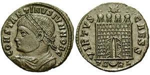 1 Follis /  AE3 Roman Empire (27BC-395) Bronze Constantius II (317 - 361)