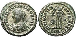 1 Follis /  AE3 Roman Empire (27BC-395) Bronze Crispus (305 - 326)
