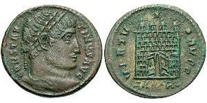 1 Follis /  AE3 Roman Empire (27BC-395) Bronze Constantine I (272 - 337)