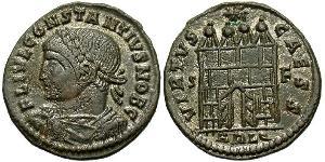 1 Follis /  AE3 Roman Empire (27BC-395) Bronze Constantius II (317 - 361)