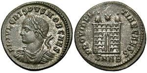 1 Follis /  AE3 Roman Empire (27BC-395) Bronze Crispus (305 - 326)