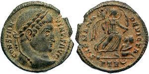 1 Follis /  AE3 Roman Empire (27BC-395) Bronze Constantine I (272 - 337)