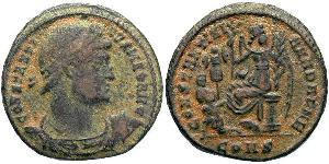 1 Follis /  AE3 Roman Empire (27BC-395) Bronze Constantine I (272 - 337)