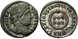1 Follis /  AE3 Roman Empire (27BC-395) Bronze Constantine I (272 - 337)