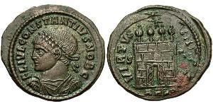 1 Follis /  AE3 Roman Empire (27BC-395) Bronze Constantius II (317 - 361)
