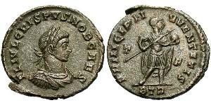 1 Follis /  AE3 Roman Empire (27BC-395) Bronze Crispus (305 - 326)