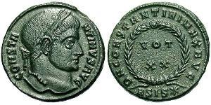 1 Follis /  AE3 Roman Empire (27BC-395) Bronze Constantine I (272 - 337)